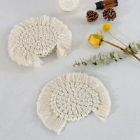 Casual Solid Color Cotton Thread Placemat 1 Piece main image 4