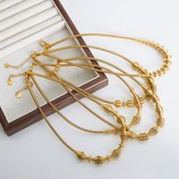 Wholesale Ig Style Streetwear Solid Color Titanium Steel Plating 18k Gold Plated Necklace main image 7