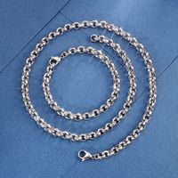 Hip-hop Retro Solid Color Titanium Steel Chain Necklace main image 6