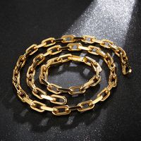 Titanium Steel 18K Gold Plated Hip-Hop Retro Solid Color Bracelets main image 1