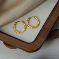 1 Pair Casual Elegant Solid Color Plating Artificial Pearl Titanium Steel 18k Gold Plated Earrings main image 7