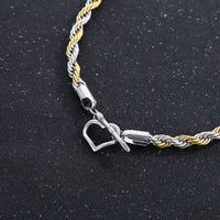 Basic Felsen Strassenmode Geometrisch Titan Stahl Überzug Männer Armbänder Halskette main image 4