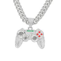 Hip-hop Game Console Alloy Inlay Zircon Men's Pendant Necklace main image 2