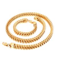 Basic Geometric Solid Color Titanium Steel Plating Chain 18K Gold Plated Men's Necklace main image 2