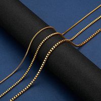 Basic Solid Color Titanium Steel Chain 18K Gold Plated Men's Necklace main image 2