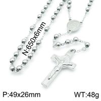 Titanium Steel 18K Gold Plated Simple Style Classic Style Commute Plating Cross Pendant Necklace sku image 5