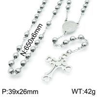 Titanium Steel 18K Gold Plated Simple Style Classic Style Commute Plating Cross Pendant Necklace sku image 3