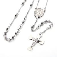 Titanium Steel 18K Gold Plated Simple Style Classic Style Commute Plating Cross Pendant Necklace sku image 2