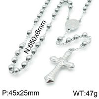 Titanium Steel 18K Gold Plated Simple Style Classic Style Commute Plating Cross Pendant Necklace sku image 6