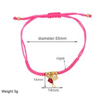 Simple Style Bird Rope Copper Plating Inlay Zircon 18k Gold Plated Bracelets sku image 2