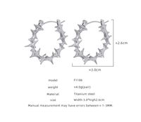 1 Pair Hip-hop Cool Style Solid Color Titanium Steel Earrings main image 2