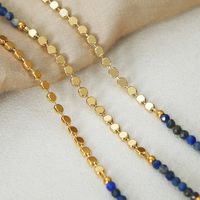Casual Vacation Simple Style Geometric Natural Stone Titanium Steel Beaded Plating 18k Gold Plated Necklace main image 6