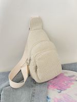 Women's Basic Solid Color Plush Waist Bags sku image 13