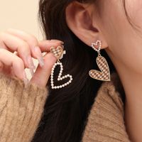 1 Pair Sweet Heart Shape Plating Alloy Gold Plated Drop Earrings main image 5