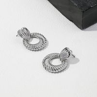 1 Paire Style Vintage Forme De Cœur Placage Alliage Boucles D'oreilles main image 6