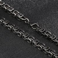 Hip-Hop Retro Solid Color Titanium Steel Chain Men's Necklace main image 3