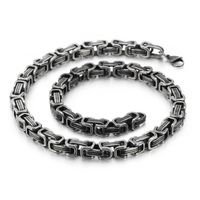 Hip-Hop Retro Solid Color Titanium Steel Chain Men's Necklace main image 2