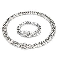 Rock Punk Geometric Titanium Steel Men's Bracelets Necklace main image 2