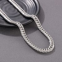 Simple Style Classic Style Solid Color Titanium Steel Chain Necklace main image 4