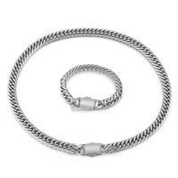 Simple Style Classic Style Solid Color Titanium Steel Chain Necklace main image 2
