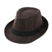 Männer Retro Britischer Stil Gitter Crimpen Fedora-hut main image 1