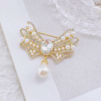 Fashion Flower Alloy Plating Inlay Artificial Gemstones Pearl Women's Brooches sku image 51