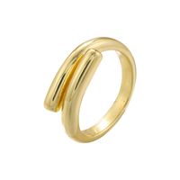 Casual Vintage Style Simple Style Irregular Water Droplets Copper 18k Gold Plated Open Rings In Bulk sku image 1