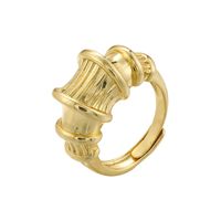 Lässig Vintage-stil Einfacher Stil Irregulär Wassertropfen Kupfer 18 Karat Vergoldet Offener Ring In Masse sku image 13