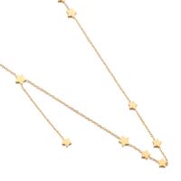 Acero Titanio Chapados en oro de 18k Elegante Básico Enchapado Estrella Collar main image 2