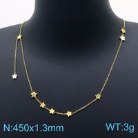Acero Titanio Chapados en oro de 18k Elegante Básico Enchapado Estrella Collar sku image 3