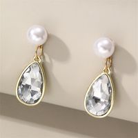 1 Pair Elegant Cute Star Heart Shape Inlay Alloy Rhinestones Drop Earrings sku image 5