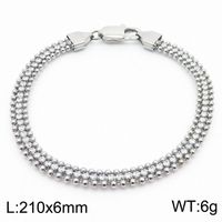 Stainless Steel 18K Gold Plated Classic Style Commute Plating Solid Color Bracelets Necklace sku image 1