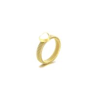 Simple Style Classic Style Heart Shape Titanium Steel Plating Gold Plated Rings main image 3