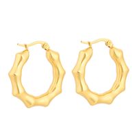 1 Paar Retro Römischer Stil U-Form Geometrisch Überzug Titan Stahl 18 Karat Vergoldet Ohrringe main image 2