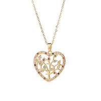Vintage Style Heart Shape Copper Plating Pendant Necklace main image 2