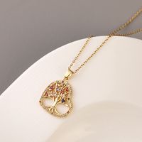 Vintage Style Heart Shape Copper Plating Pendant Necklace sku image 5