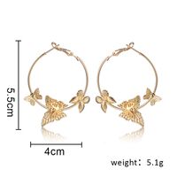 1 Pair Simple Style Classic Style Butterfly Hollow Out Iron Earrings main image 5