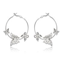 1 Pair Simple Style Classic Style Butterfly Hollow Out Iron Earrings main image 6