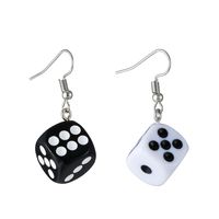 1 Pair Vintage Style Dice Stoving Varnish Arylic Drop Earrings main image 2
