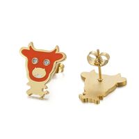 1 Pair Cute Basic Animal Plating Titanium Steel 18K Gold Plated Ear Studs sku image 17