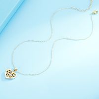 Stainless Steel Titanium Steel 18K Gold Plated Elegant Lady Heart Shape Earrings Necklace main image 5