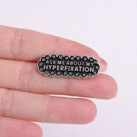 Vintage Style Letter Alloy Plating Unisex Brooches main image 5