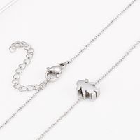 Stainless Steel Titanium Steel 18K Gold Plated Streetwear Plating Doll Pendant Necklace main image 5