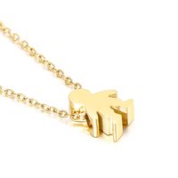 Stainless Steel Titanium Steel 18K Gold Plated Streetwear Plating Doll Pendant Necklace main image 3