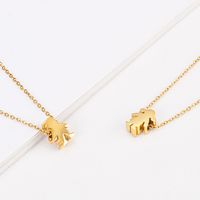 Stainless Steel Titanium Steel 18K Gold Plated Streetwear Plating Doll Pendant Necklace main image 1