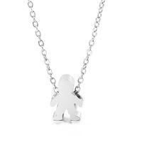 Stainless Steel Titanium Steel 18K Gold Plated Streetwear Plating Doll Pendant Necklace sku image 3