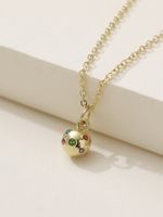 Vintage Style Round Rhinestones Alloy Wholesale Pendant Necklace main image 5