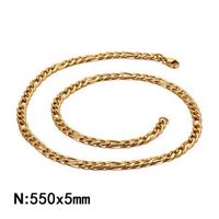 Titanium Steel 18K Gold Plated Classic Style Chain Solid Color Necklace sku image 16