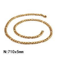 Acier Au Titane Plaqué Or 18K Style Classique Chaîne Couleur Unie Collier sku image 27