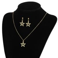 Basic Star Stainless Steel Titanium Steel Hollow Out Jewelry Set main image 1